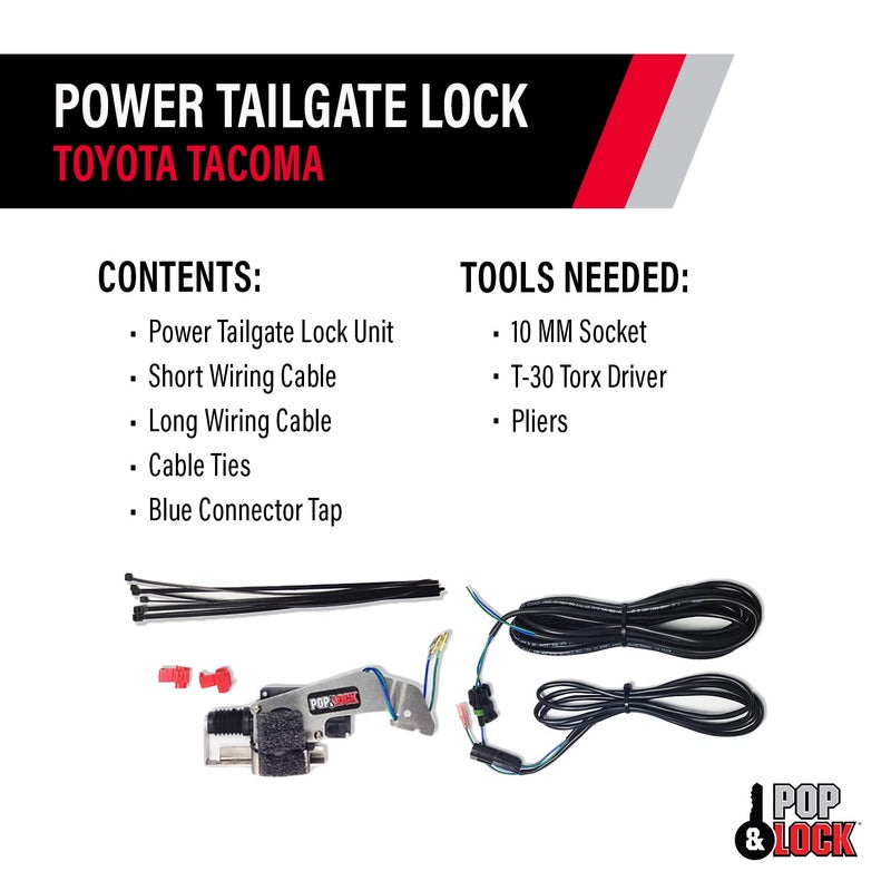 Pop & Lock â€“ Power Tailgate Lock for Toyota Tacoma, Fits Models 2005 to 2015 (PL8521) - Image 5